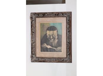 Saul Rabino Signed Lithograph Titled Eternal Student