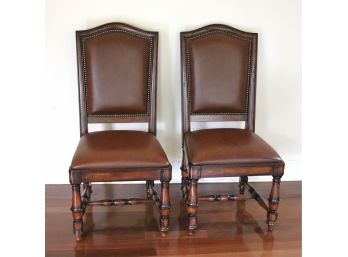 Pair Of Georgian Style Dining Chairs By Hooker Furniture