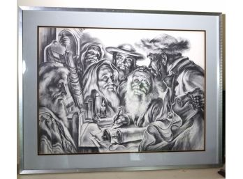 Reading Of The Scroll Lithograph By Virginia Dan, With COA