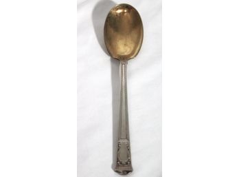 Tiffany & Co Sterling Spoon With Patinted Detail And Monogram As Pictured