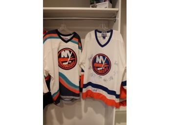 Autographed NY Islanders Hockey Jersey Starter Size XL & Bonus Jersey