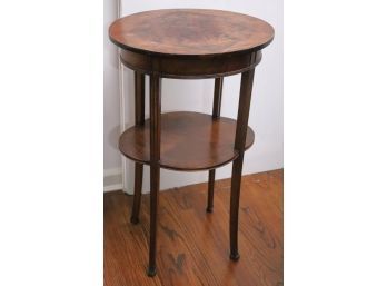 Vintage/Antique Wood Side Table, Flame Like Mahogany