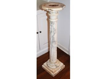 Vintage Marble Pedestal With Floral Detail