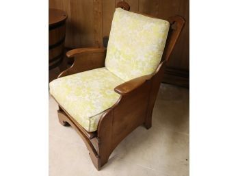 Handmade Maple Wood Chair With Custom Floral Cushions