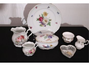 Flowers Everywhere Assorted Pieces Includes Mittereich  Meissen Floral Plate Germany, Winsome Royal Alber