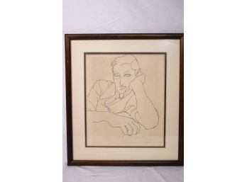My Dear Michael Pen & Ink Drawing 1931in The Style Of Matisse Or Cocteau
