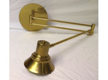Mid Century Large Brass Extension Arm Wall Sconce