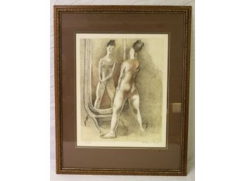 Isaac Soyer Ballerina In Front Of Mirror Lithograph Signed & Numbered