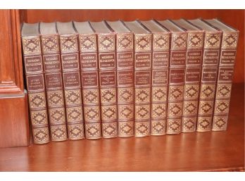 Set Of 12 Antique Leather-Bound Books Of Modern Eloquence 1923
