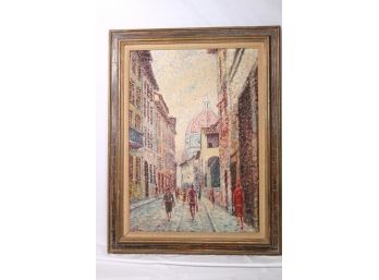Pointillist Style Painting Of Monmartre Signed By Artist
