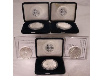5  Walking Liberty Mint Silver Proof Coins From 1995, 1996 & 2015