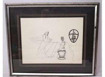 Futuristic Etching Signed By Artist & Framed