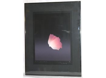 Kozo Inoue Serigraph Of Pink Night Flower Signed & Numbered