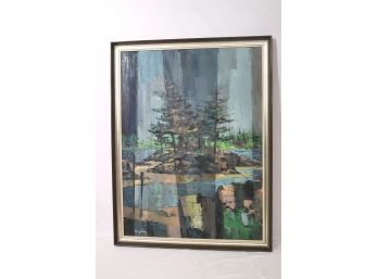 E. Simoneau Theme At Turbots Painting Of Maine Landscape