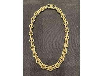 14K YG 17' MIXED LINK NECKLACE - ITALY