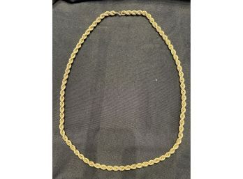 14K YG 32' HEAVY ROPE CHAIN NECKLACE