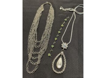 2 Blingy Costume Necklaces And Bracelet