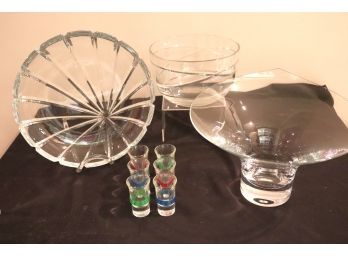 Set Of 6 Shot Glasses, Mikasa Crystal Bowl, Rosenthal Crystal Bowl & More