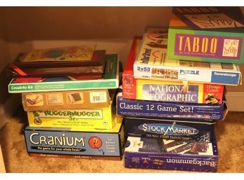 Lot Of Vintage Board Games With Cranium, Taboo, National Geographic & More