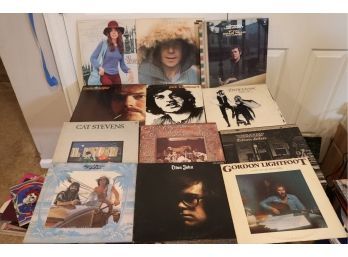 Lot Of 12 Vintage Record Albums With Elton John, Fleetwood Mac, Gordon Lightfoot, Joe Cocker & More