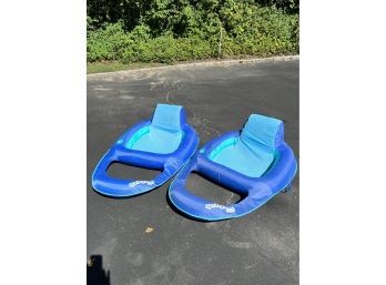 Two Pool Floaties By Spring Float With Seats & Back Rest