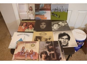 Lot Of 11 Vintage Records With Loggins & Messina, Joni Mitchell, James Taylor, C, S, N, Y & More