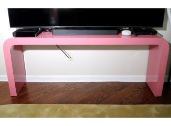Vibrant Pink Formica Waterfall Style Console Table