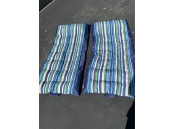 Pair Of Blue Striped Pool Floats By Big Joe Megahh Measure 65 X 30