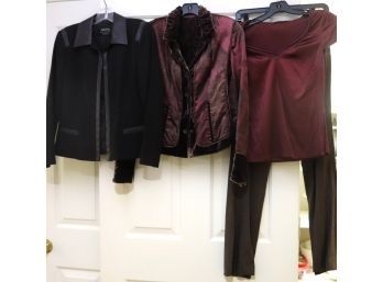 Dana Buchman Leather Trim Jacket, Elie Tahari Reversible Jacket & More