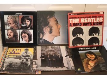 Lot Of 6 Vintage Record Albums With The Beatles Hey Jude, A Hard Days Night & More