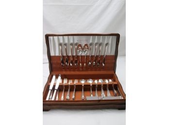 Holmes & Edwards Silver-Plate Cutlery Set With Monogram In Rogers Bros. Box