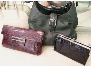 Loft Of 4 Ladies Lot Pocketbooks With Coach, Italian Leather, Hobo & More