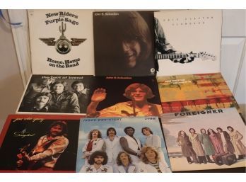 Lot Of Vintage Record Albums With Clapton, Foreigner, Three Dog Night, Bread & More