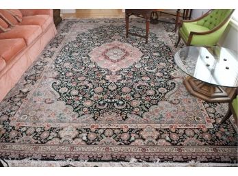 Handmade Wool & Silk Rug With Beautiful Colors & Pattern Throughout, 160 Inches X 118 Inches, Amazing Quali