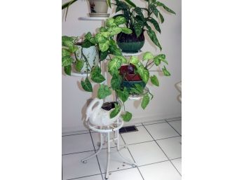 Large Metal 5-Tiered Bamboo Style Plant Stand As Pictured