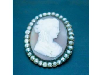 Antique Cameo Pendant Mothers Day 1857