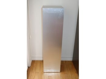 26.Contemporary Pedestal Great For Your Art Sculptures Nice Polished Brushed Chrome Like Finish
