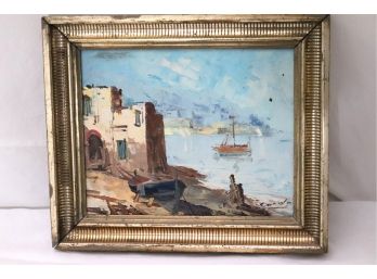 Nautical Sailboat Painting Signed By The Artist In The Lower Corner