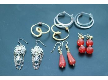 Collection Of Womens Fashion Earrings With Post Includes Assorted Sized Styles As Pictured