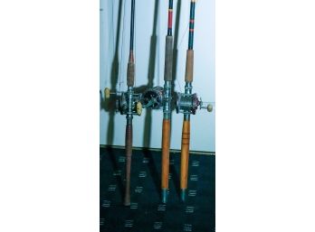 Collection Of Vintage Fishing Rods & Reels As Pictured Penn Senator N2 H Reel, Penn Reel 3/Ho