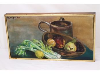 'Vegetables & Fruit' Framed Still Life Painting By Marion Engel 64