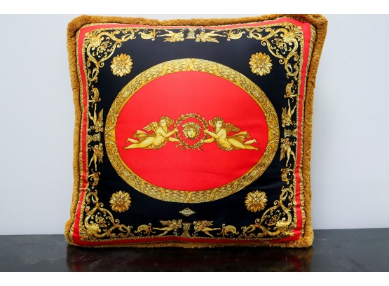 Large Custom Pillow Made From Versace Silk Scarves As Pictured, Includes One Pillow Only