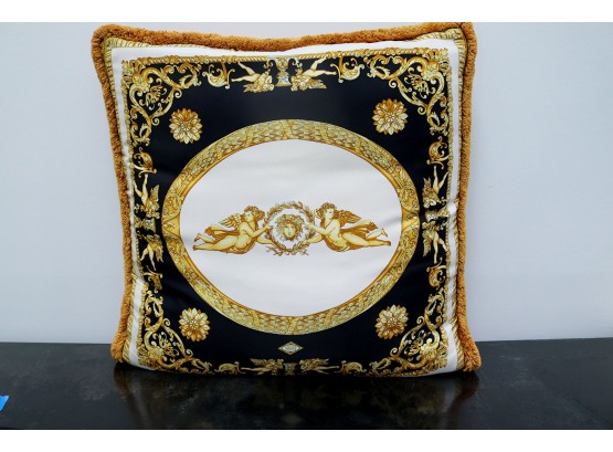 Large Custom Pillow Made From Versace Silk Scarves As Pictured, Includes One Pillow Only