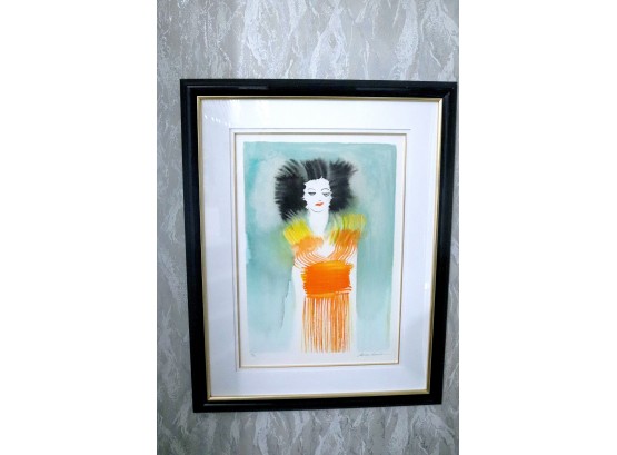 'Madame D' Hand Signed Lithograph 85/300 By Music Artist Donna Summers