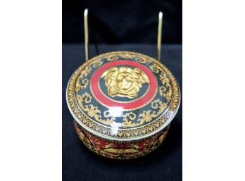 Versace Medusa Red Trinket Box With Lid & Small Egg Cup By Rosenthal Studio Line Germany