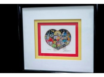 Charles Fazzino 'The Heart Of Broadway' Pop Art Released In 1997 Number 334/350 Includes COA