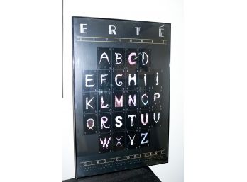 Vintage Art Deco Erte Alphabet Poster Circle Gallery In Frame
