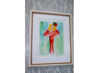 Lady M Hand Signed Lithograph 76/300 By Music Artist Donna Summers 1989 In The Frame