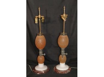 Pair Of Very Cool Vintage Seltzer Bottles Mounted As Lamps