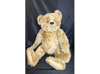 Large 35 Tall Teddy Bear With Leather Tag & Quizzical Expression